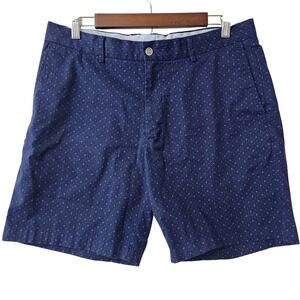 Peter Millar Raindrop Blue Mens Flat Front Shorts size 34‎